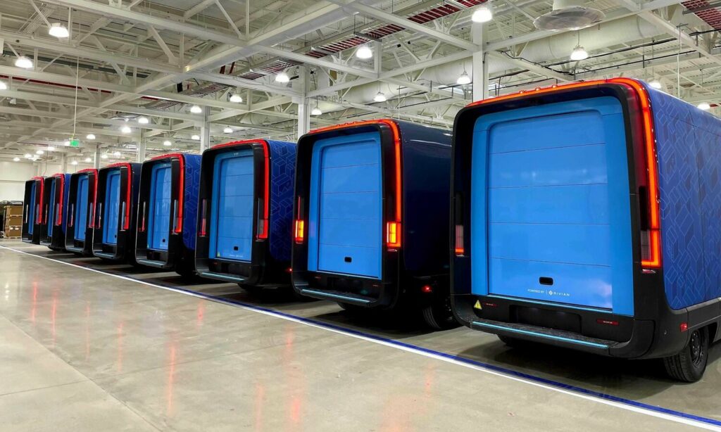 Rivian Amazon electric transport vans