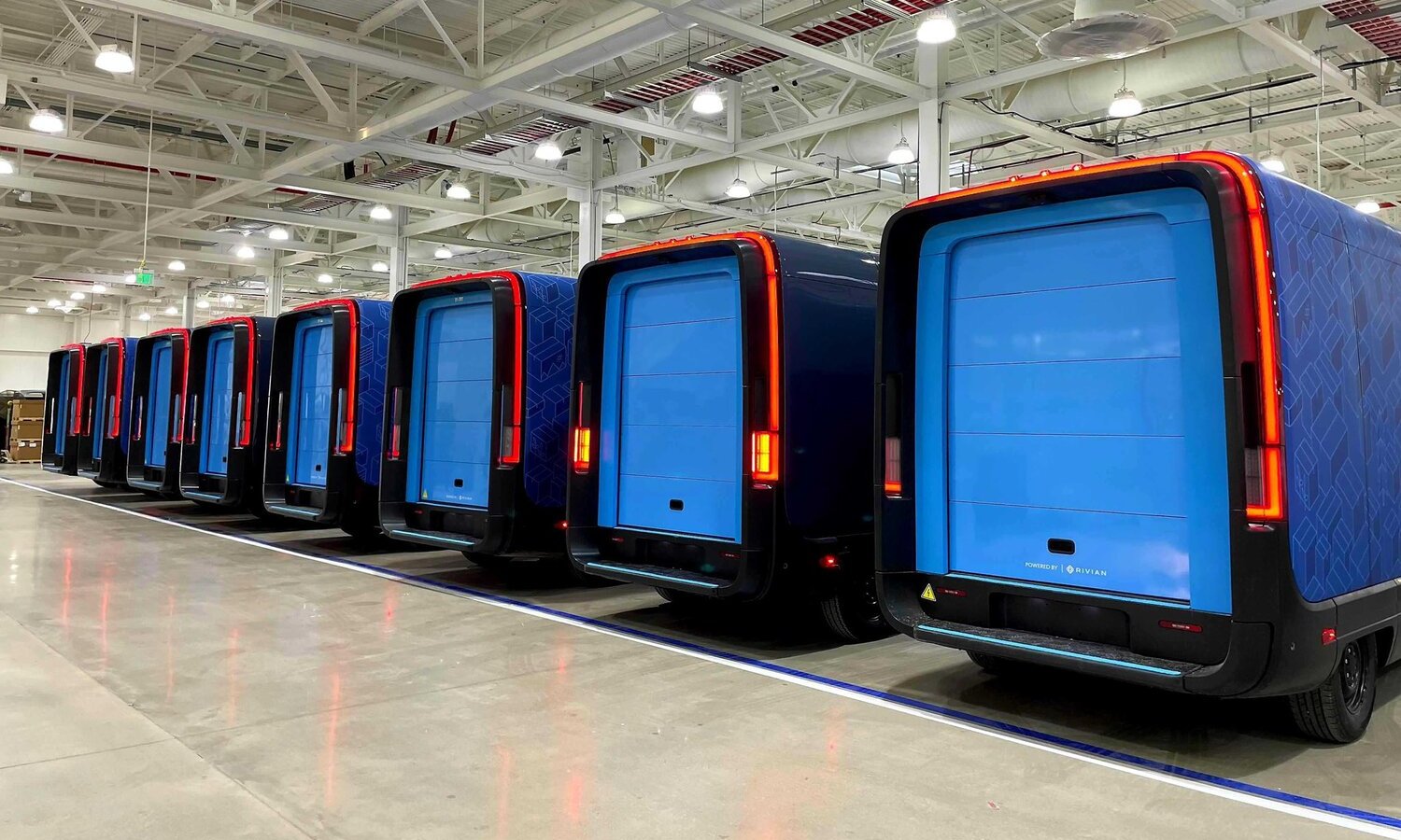 Rivian Amazon electric transport vans