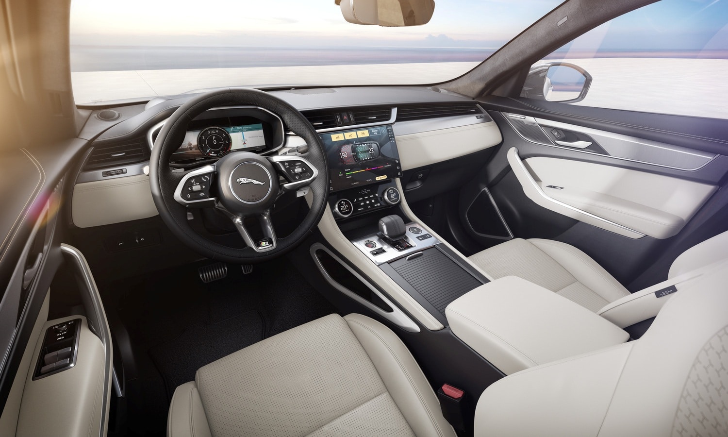 Jaguar F-Pace R-Dynamic HSE - Hakuba Silver with Light Oyster Interior