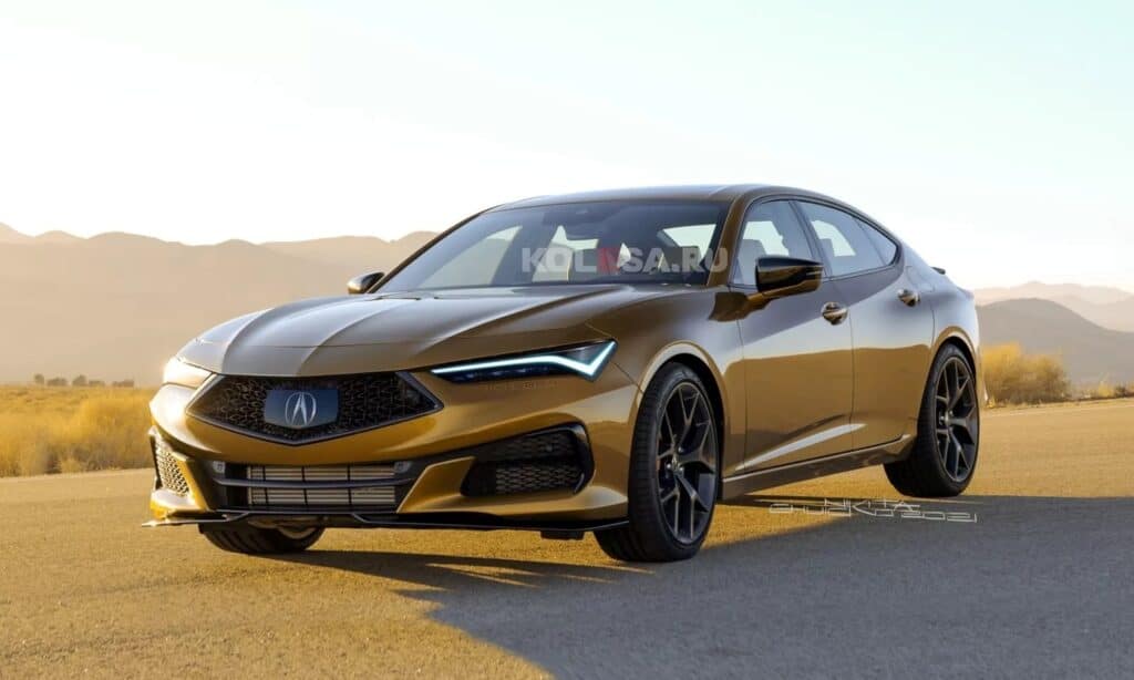 Acura Integra frontal render by Kolesa