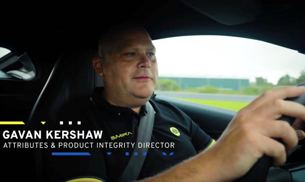 Lotus Emira V6 First Edition dynamic shakedown at Hethel with Gavan Kershaw