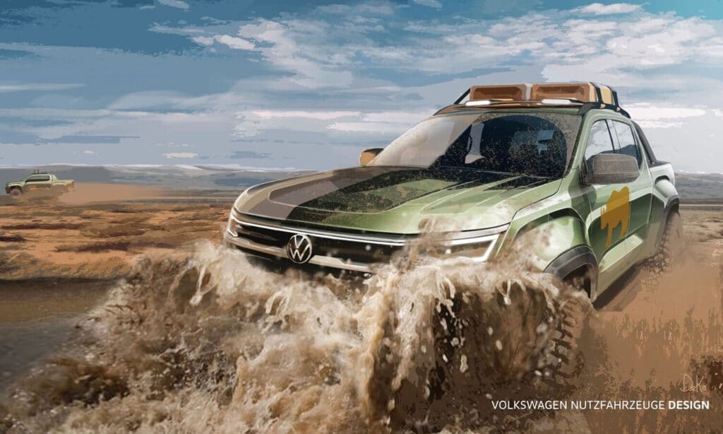 New Volkswagen Amarok front sketch