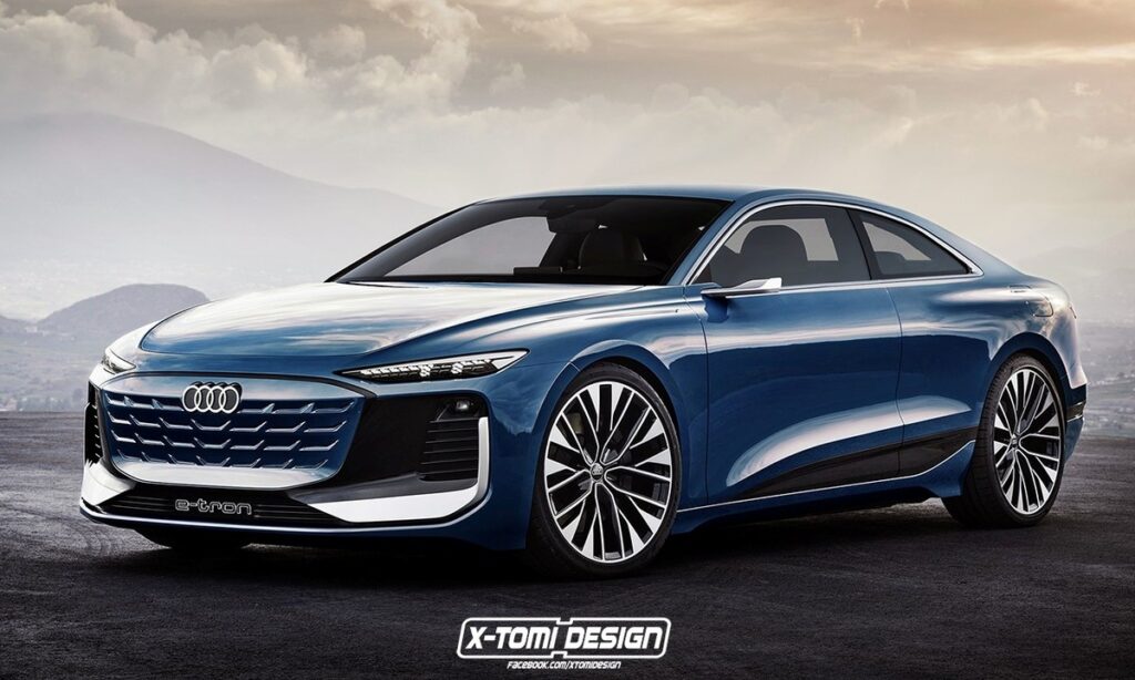 Audi A5 Coupe e-tron concept render by X-Tomi Design