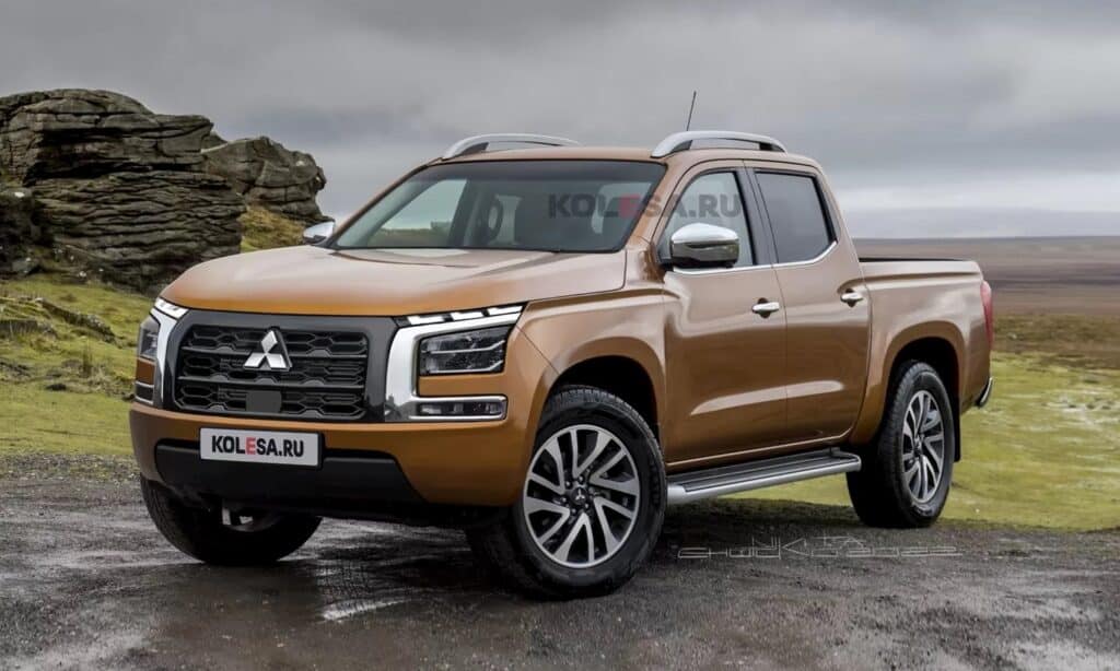 Mitsubishi L200 front render by Kolesa
