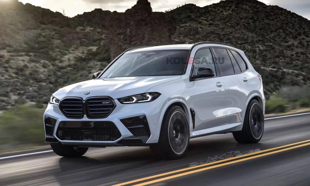 BMW X5 M front render by Kolesa