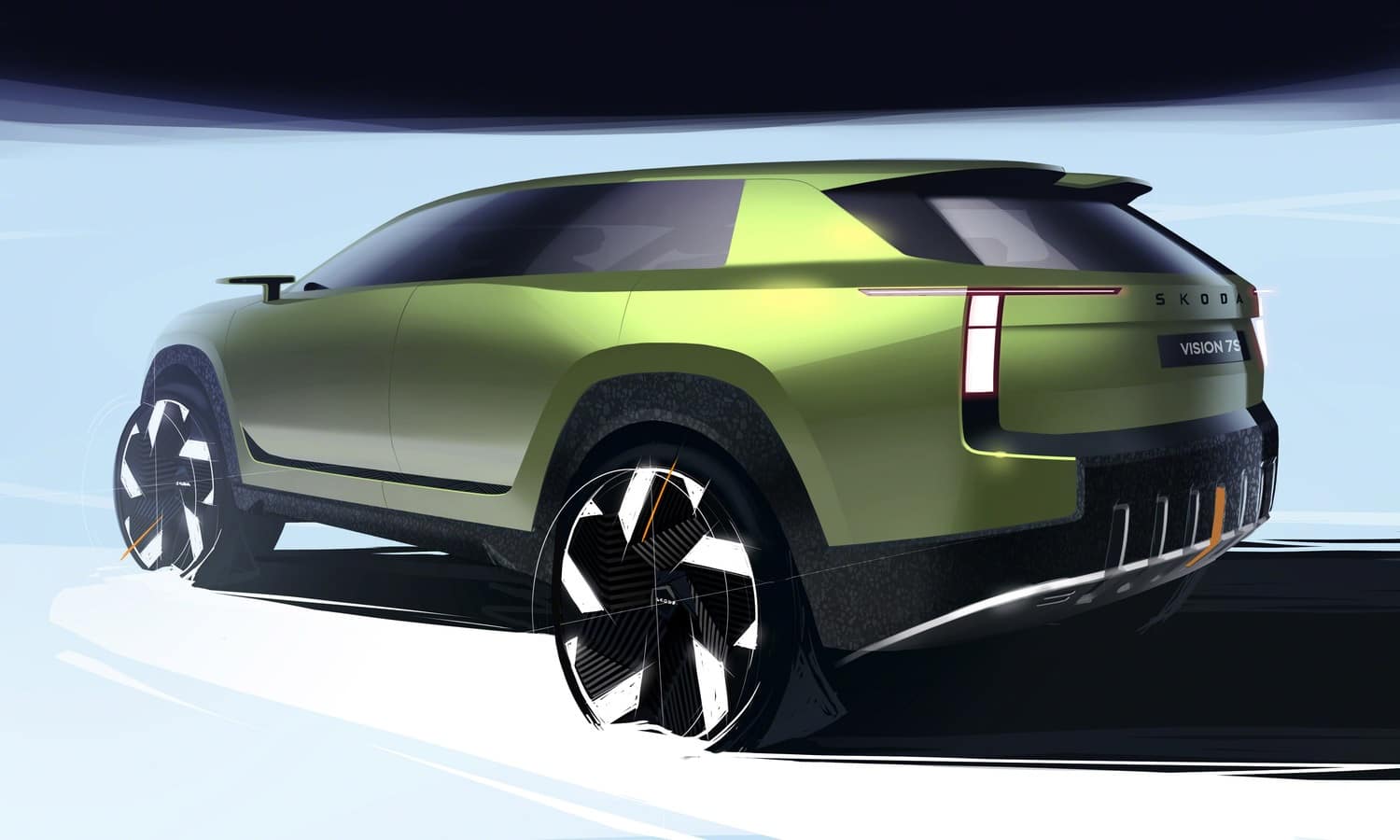 Skoda VISION 7S sketches