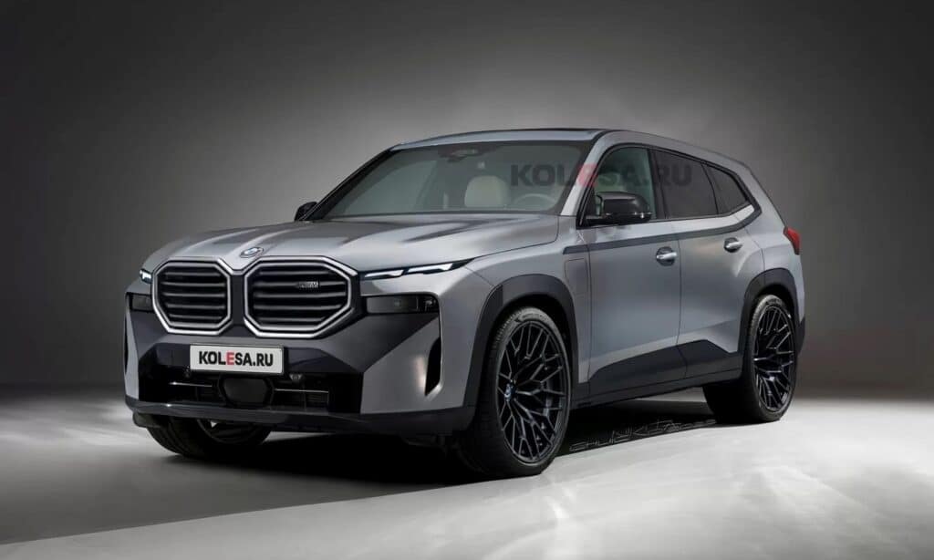 BMW XM front-side render by Kolesa