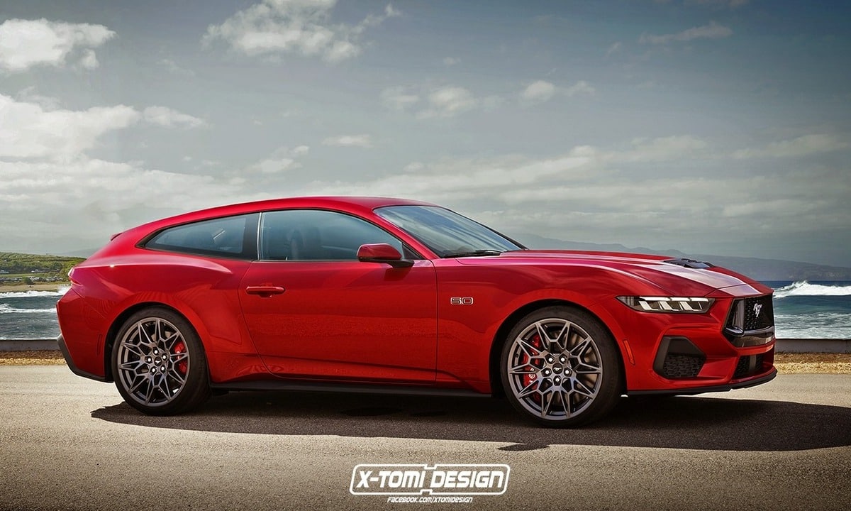 Ford Mustang Shooting Brake rendering by X-Tomi Design