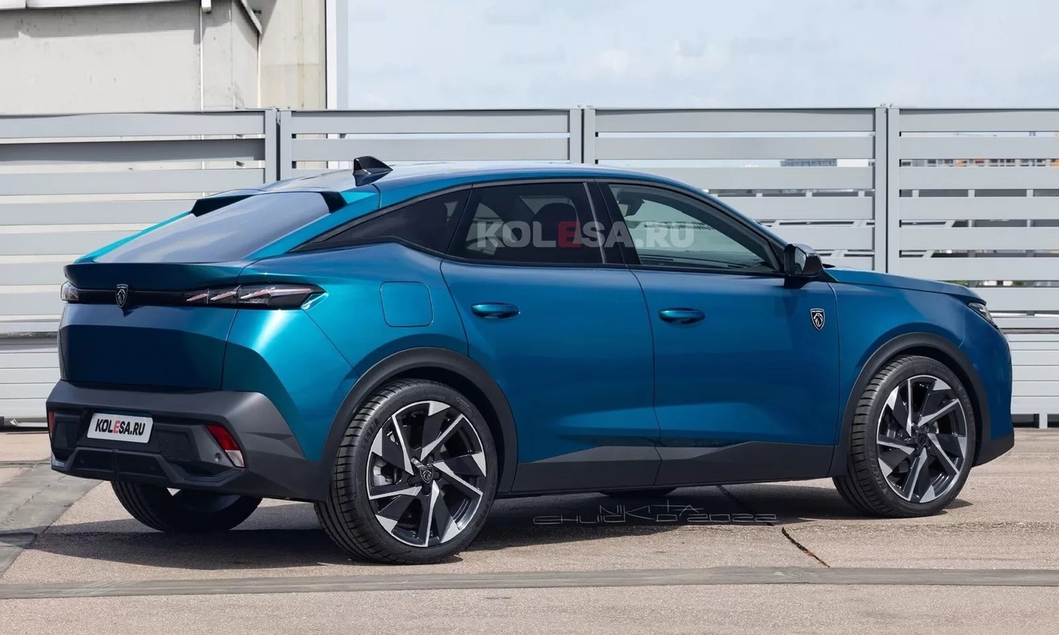 Peugeot 3008 rear-side render by Kolesa