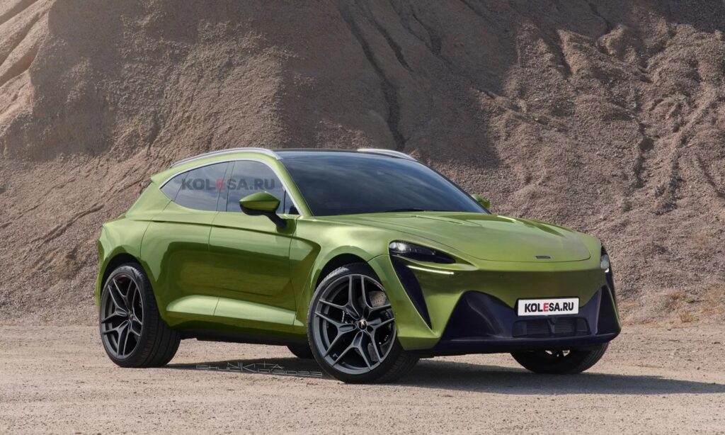 McLaren SUV front-side render by Kolesa