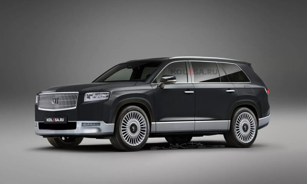 Toyota Century SUV front-side render by Kolesa 0