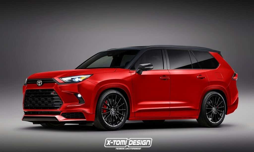 Toyota GR Grand Highlander front-side render by X-Tomi Design