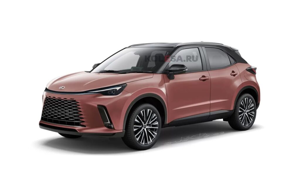 Lexus LBX front-side render by Kolesa