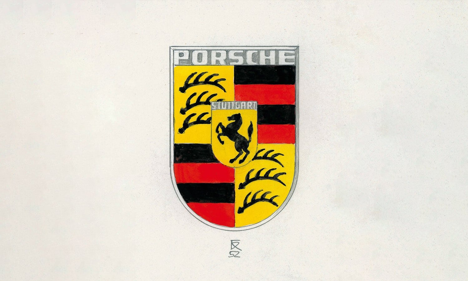 Escudo Porsche original, 2022, Porsche AG