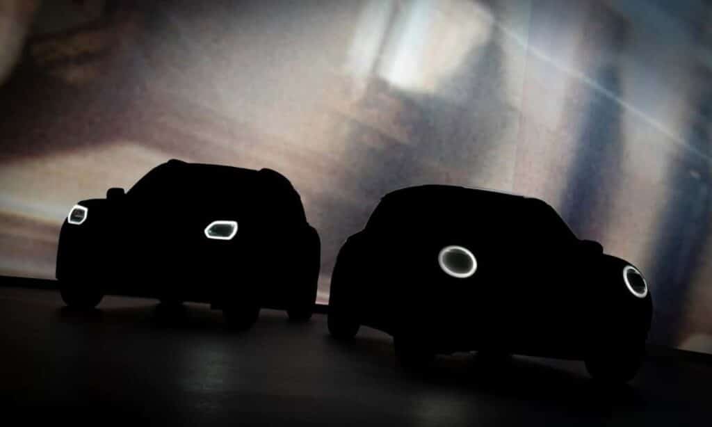 Mini Cooper hatchback EV and Mini Countryman EV teaser