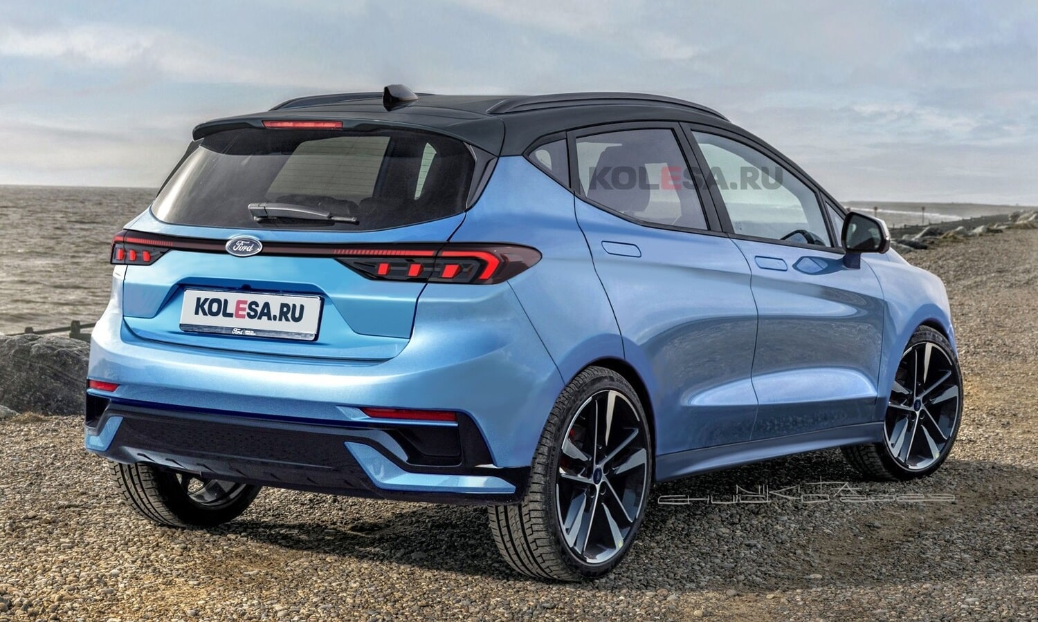 A new posible Ford Fiesta rear-side render by Kolesa