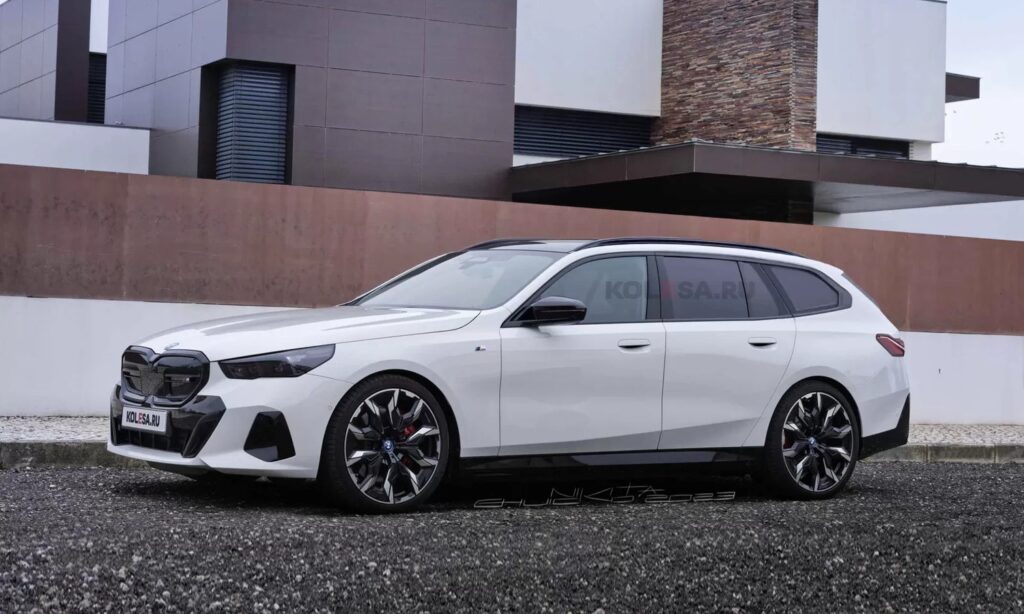 BMW Serie 5 Touring front-side render by Kolesa