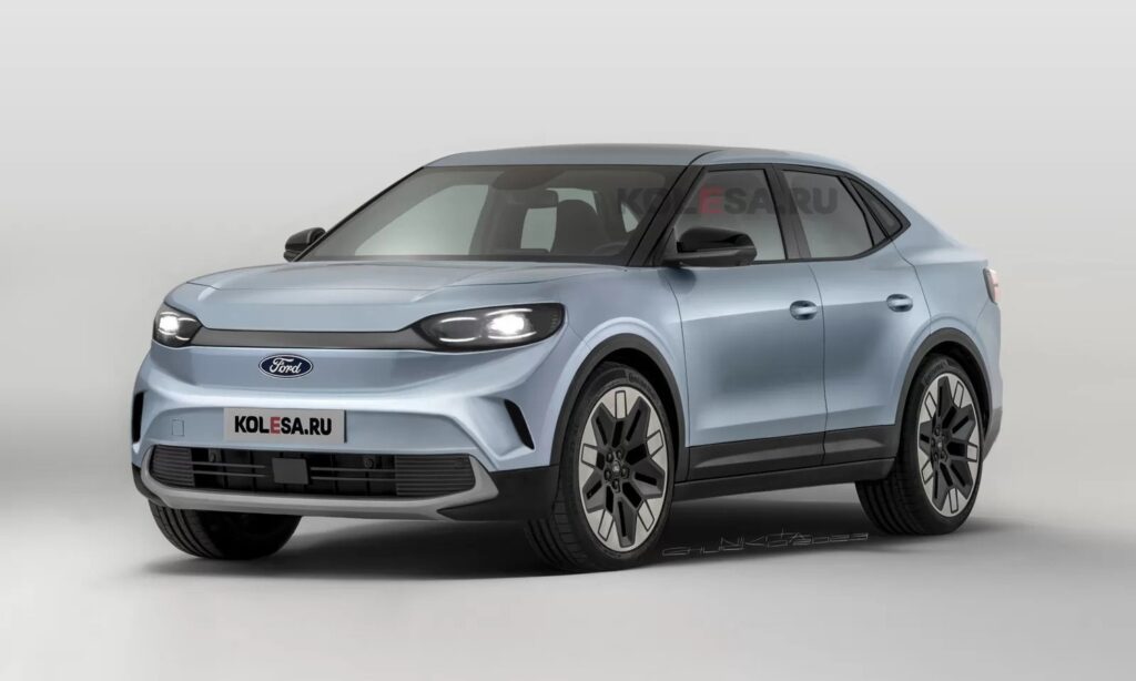Ford Capri EV SUV front-side render by Kolesa - Ford SUV EV front-side render by Kolesa