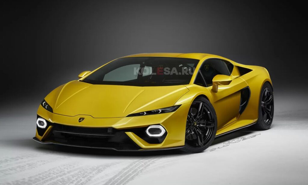 Lamborghini Huracan front-side render by Kolesa