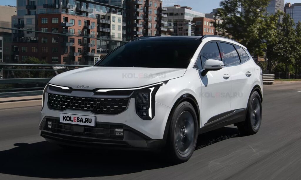 Kia Sportage front-side render by Kolesa