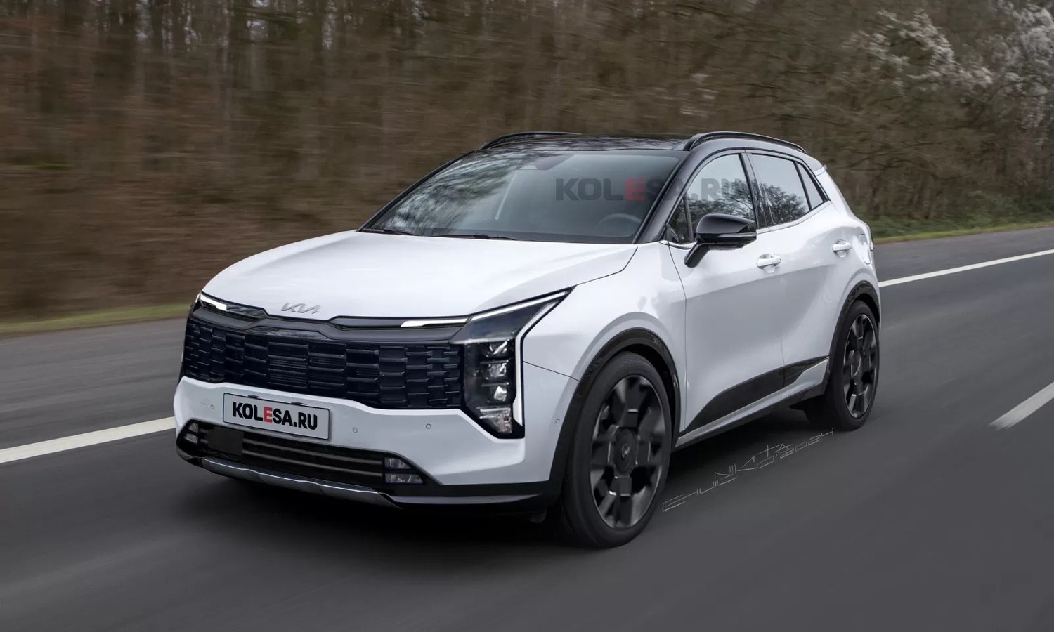 Kia Sportage front-side render by Kolesa