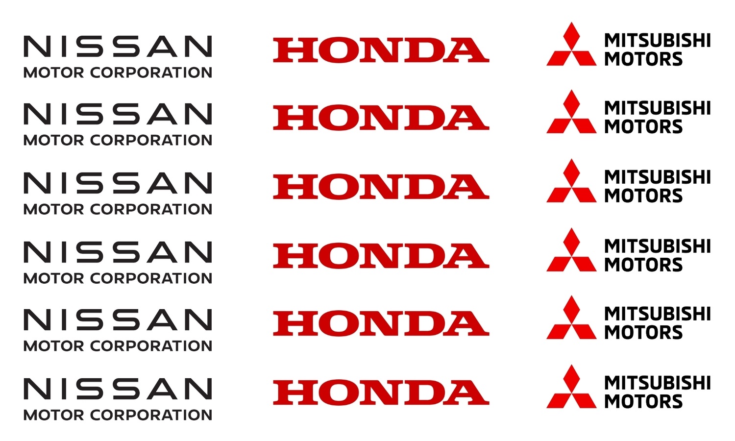 Nissan - Honda - Mitsubishi