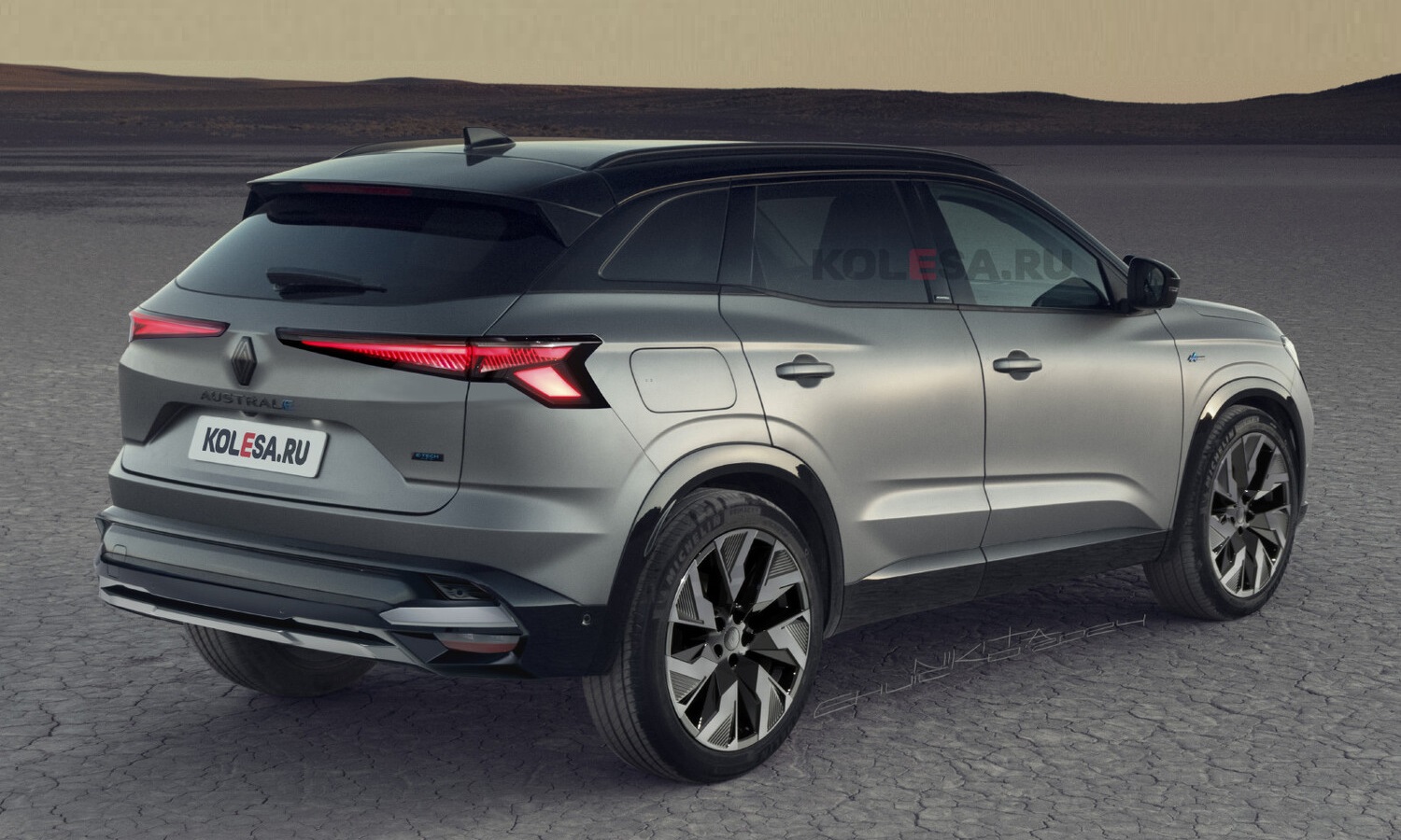 Renault Austral rear-side render by Kolesa