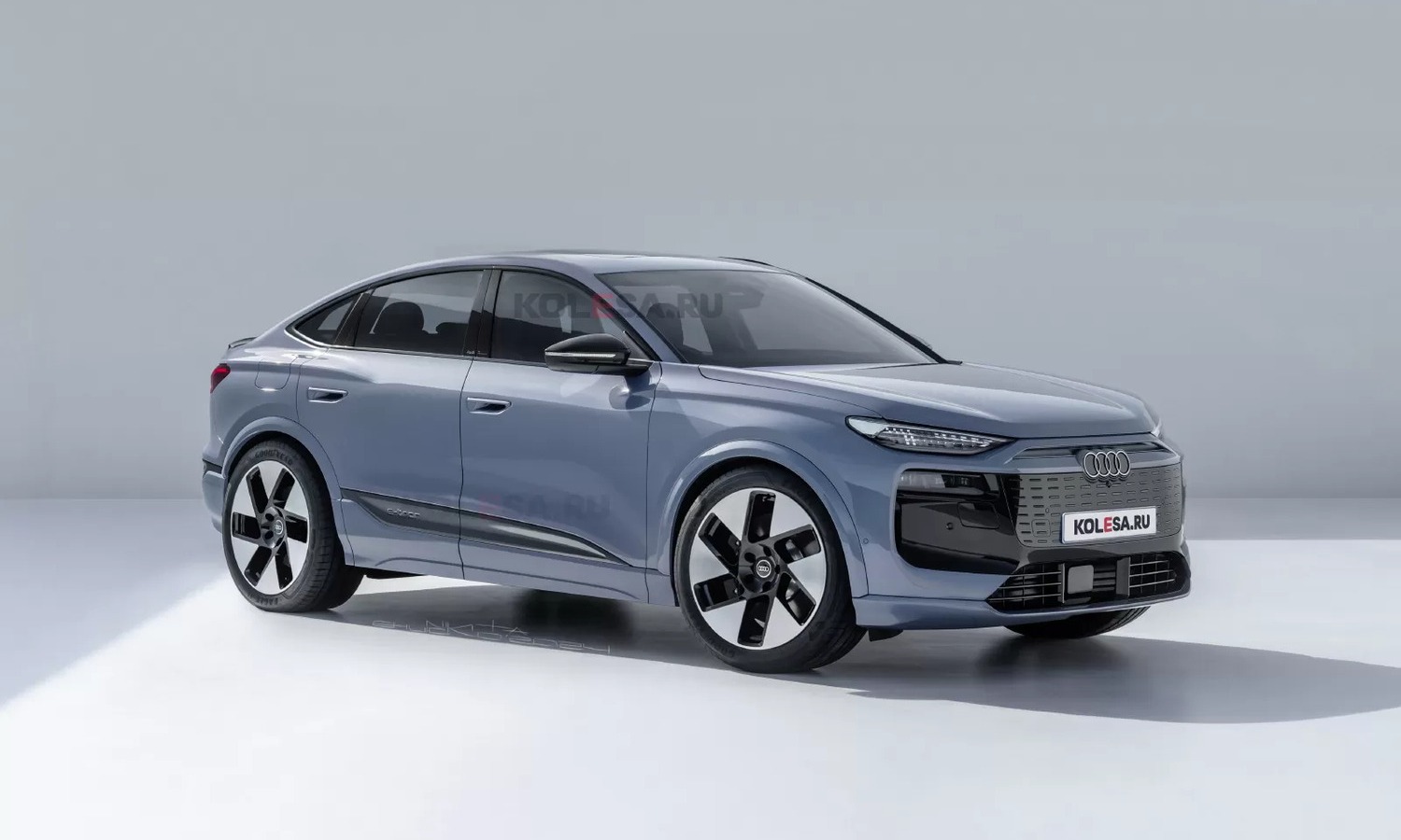 Audi Q6 Sportback e-tron front-side render by Kolesa