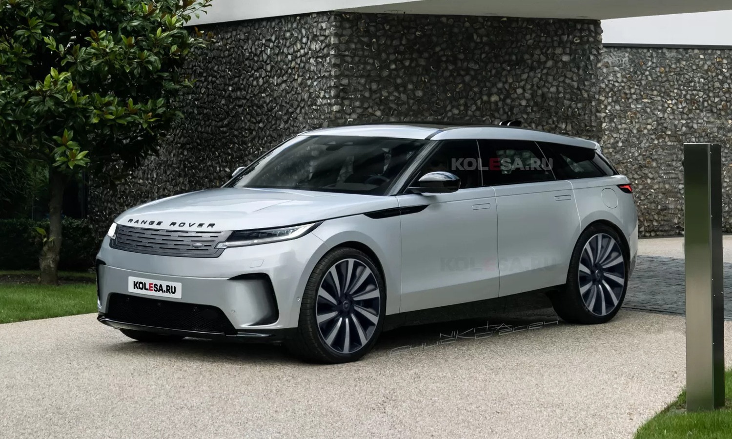 Land Rover Range Rover Velar front-side render by Kolesa