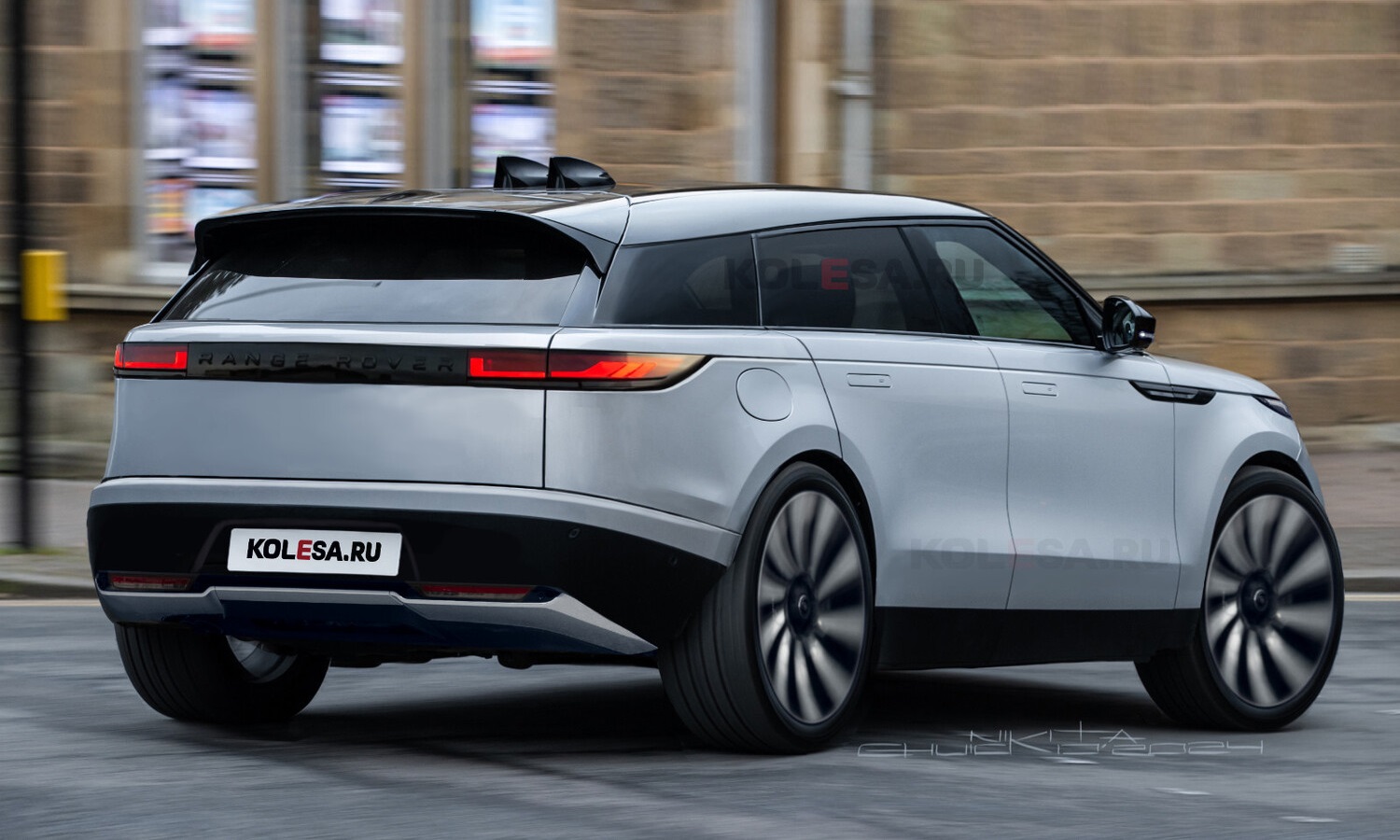 Land Rover Range Rover Velar rear-side render by Kolesa