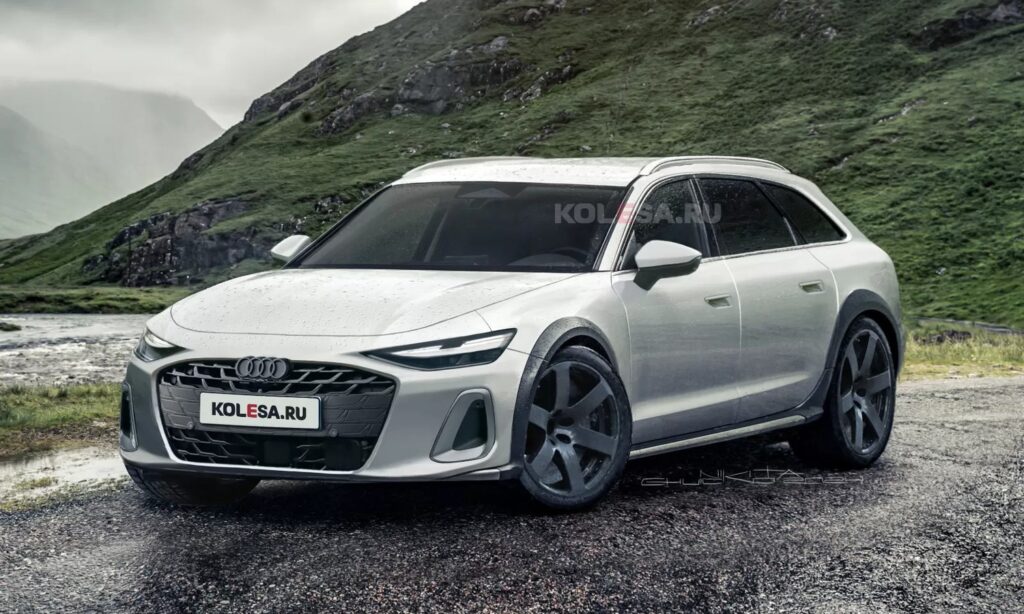 Audi A7 Allroad front-side render by Kolesa