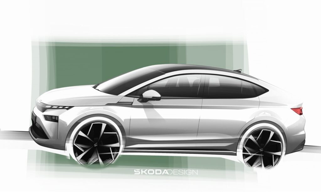 Exterior sketches of the new Skoda Enyaq family 0