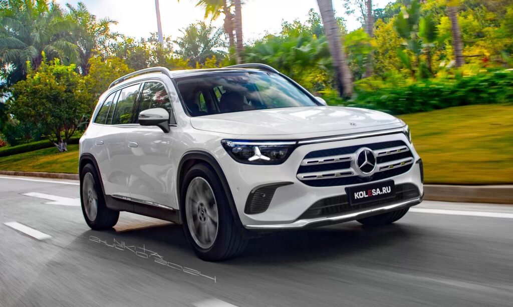 Mercedes-Benz GLB front-side render by Kolesa