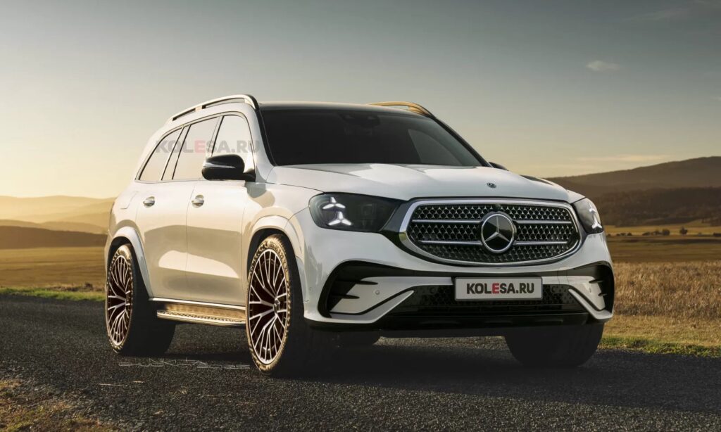 Mercedes-Benz GLS front-side render by Kolesa