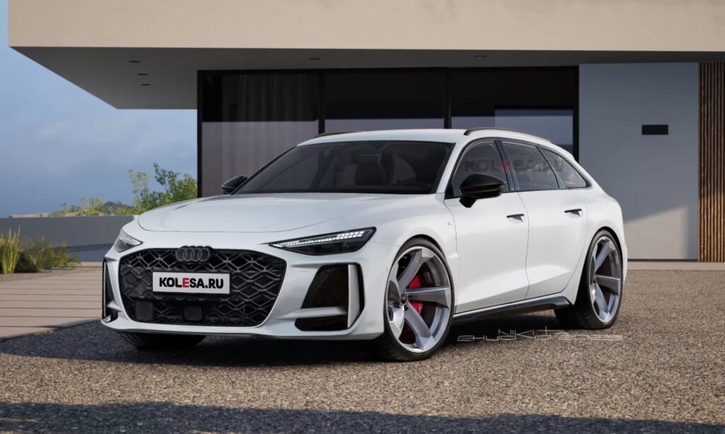 Audi RS6 front-side render by Kolesa