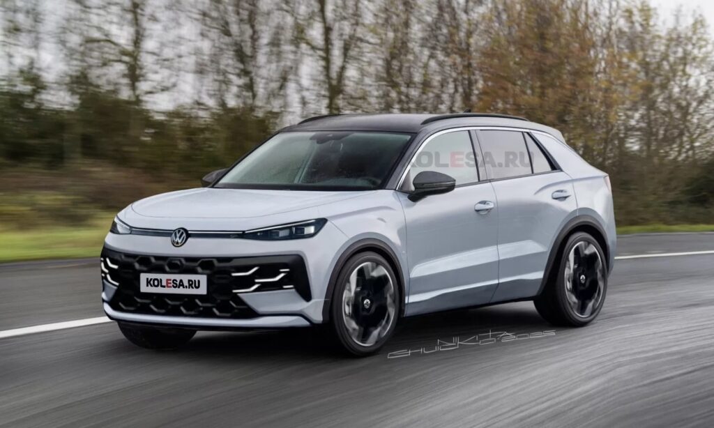 Volkswagen T-Roc front-side render by Kolesa