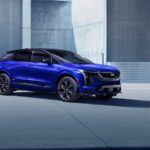 The 2026 Cadillac OPTIQ-V in Deep Ocean Tintcoat exterior color