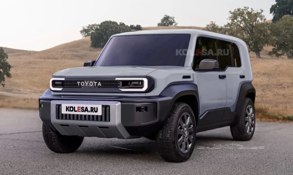Nuevo Toyota FJ Cruiser front-side render by Kolesa