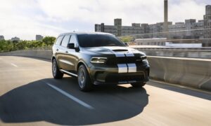 2026 Dodge Durango SRT Hellcat Jailbreak in Green Machine exterior color.