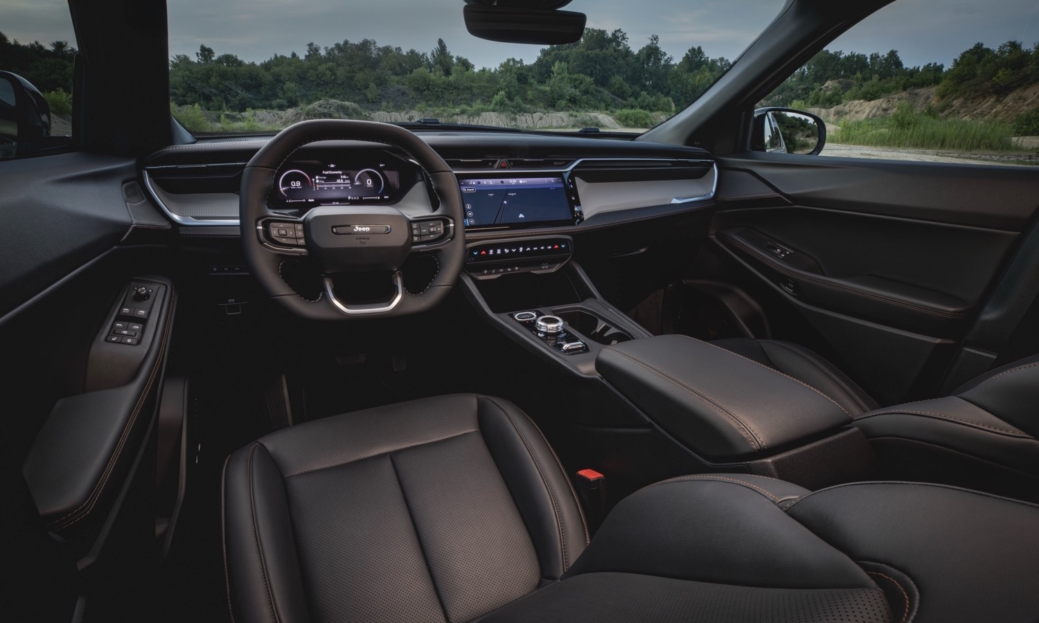 The 2026 Jeep® Cherokee Limited interior finished in Global Black