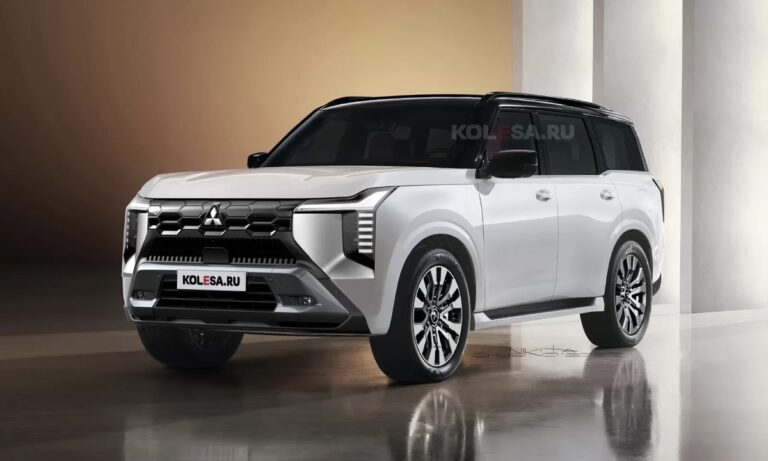 Mitsubishi Pajero front-side render by Kolesa - Mitsubishi Montero front-side render by Kolesa