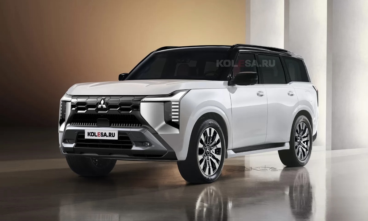 Mitsubishi Pajero front-side render by Kolesa - Mitsubishi Montero front-side render by Kolesa