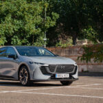 Prueba Mazda6e perfil delantero