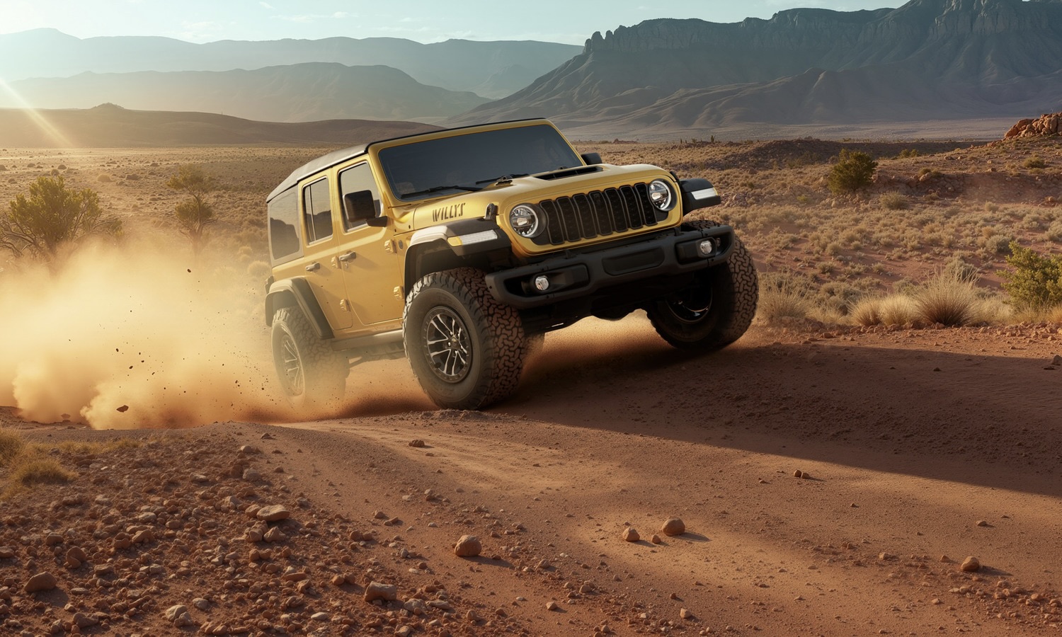 The new 2026 Jeep® Wrangler Willys 392 pairs classic Willys heritage with the thunderous 470-hp, 6.4-liter HEMI® V-8, delivering the most powerful and most value-packed V-8 Wrangler ever.