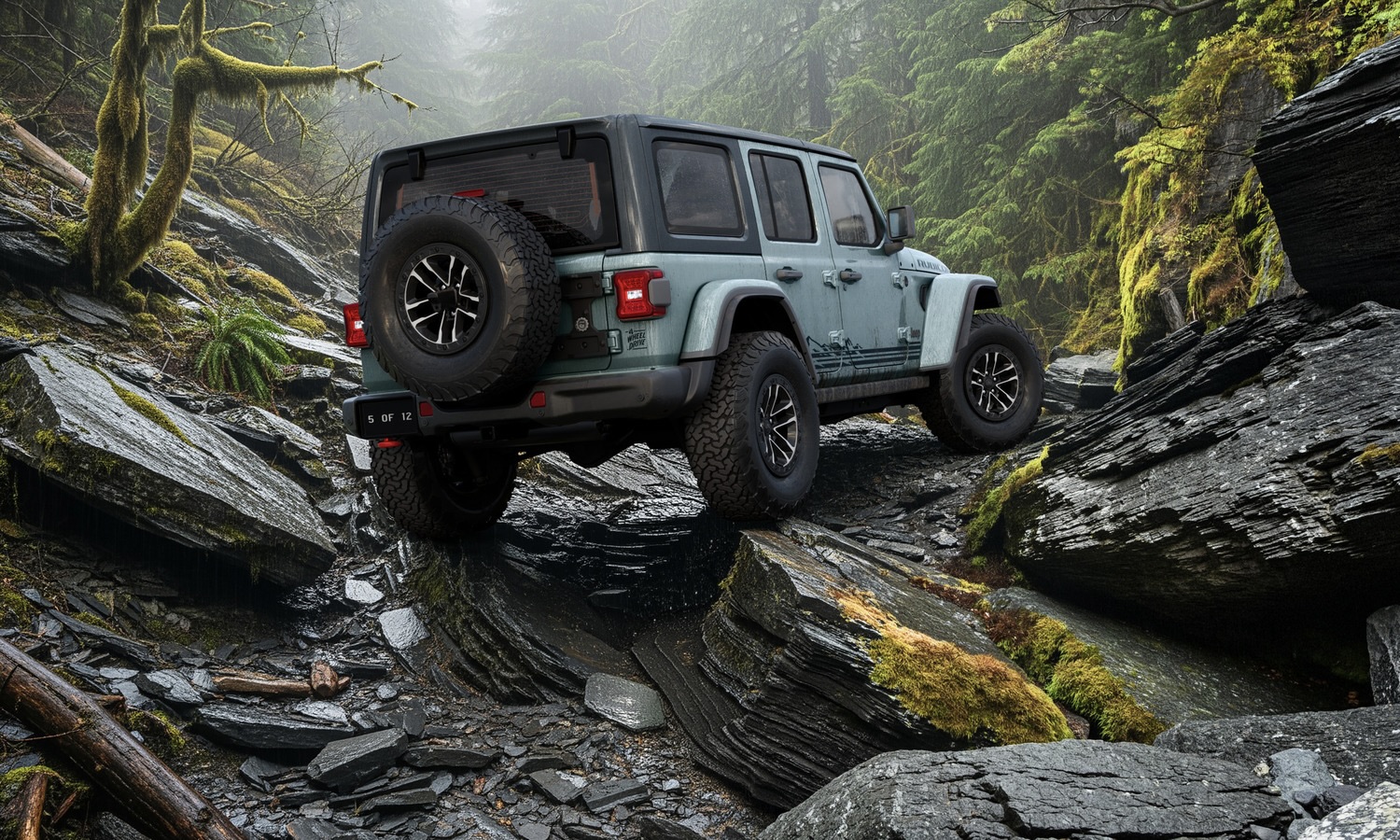 The 2026 Jeep® Wrangler Rockslide, the fifth Twelve 4 Twelve special edition, pairs bold Blue Agave, Jean Blue and Indigo Blue accents with an Anvil body-color roof and steel rock rails for a fresh, tonal take on the Wrangler’s trail-ready capability.