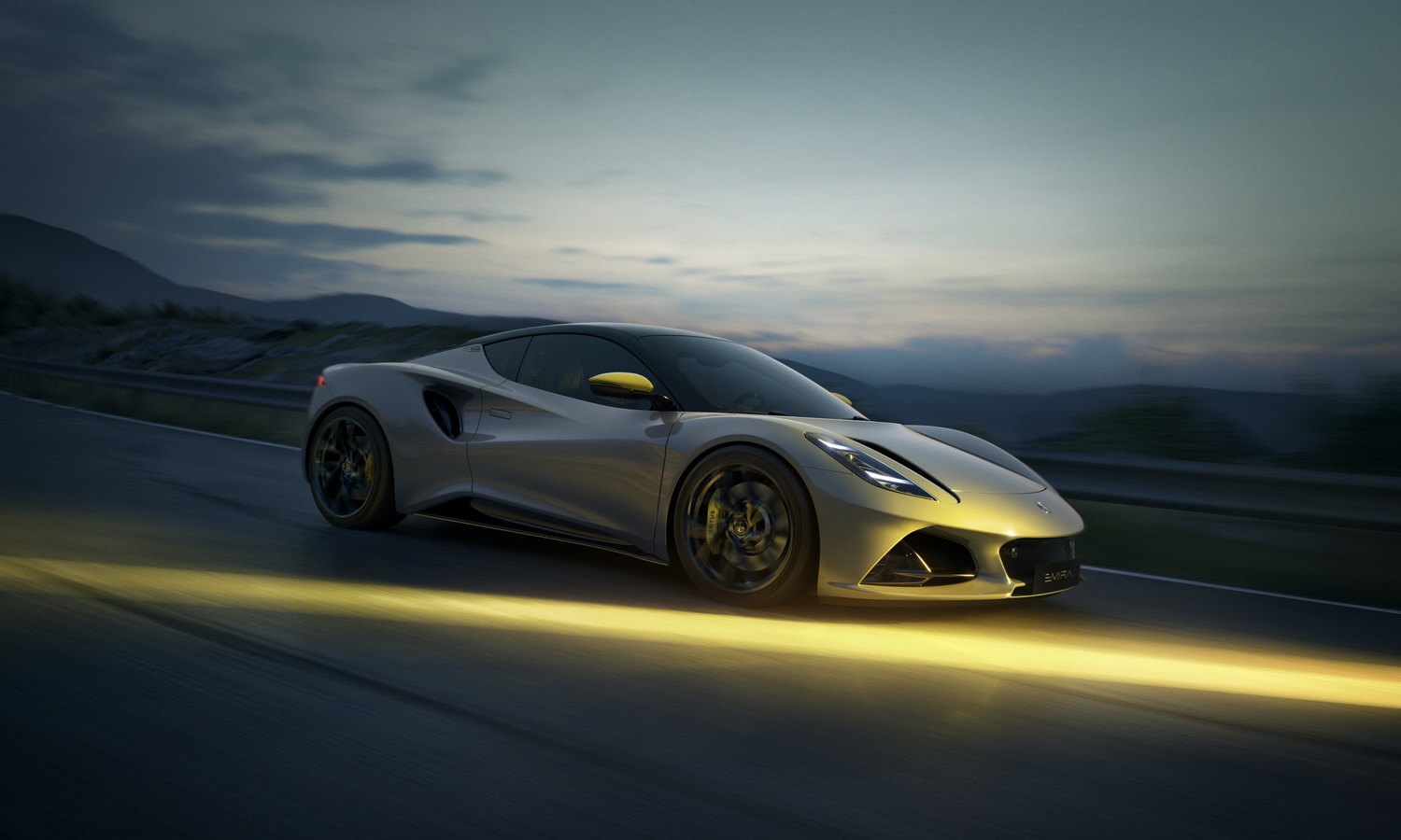 Lotus Emira Turbo SE Racing Line Zinc Grey Yellow Accents