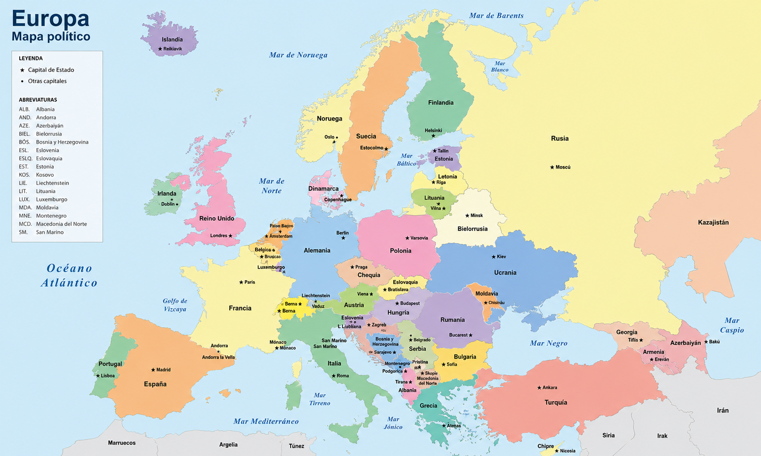 Mapa de Europa
