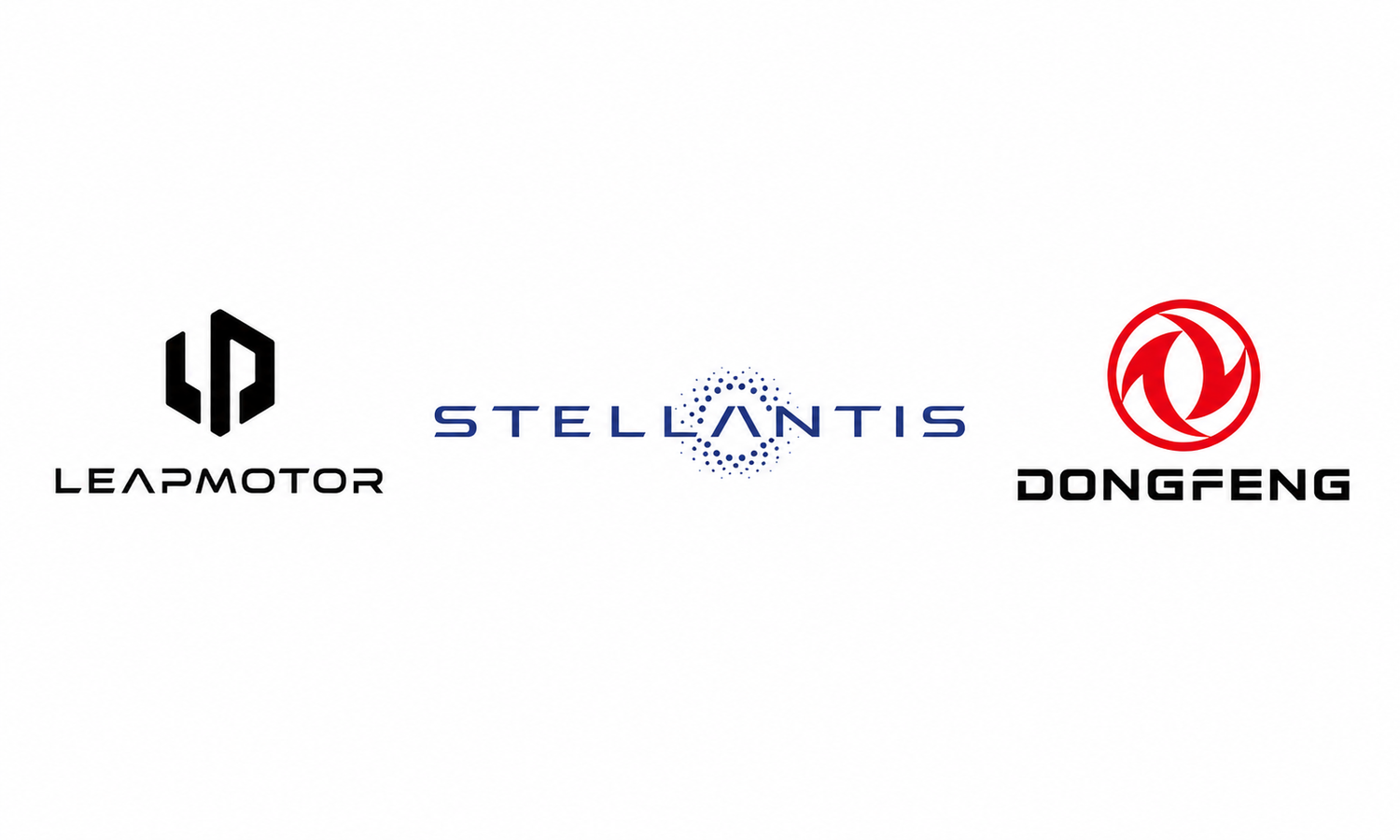 Leapmotor logo vs Stellantis logo vs Dongfeng logo - Asociación Stellantis con Leapmotor y Dongfeng