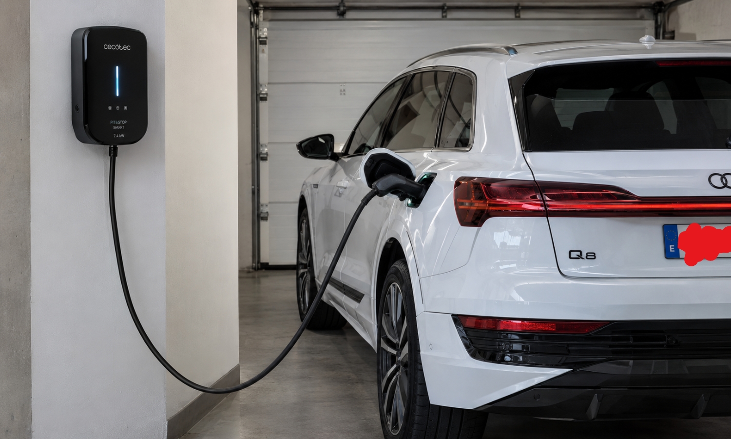 q8 etron cargando